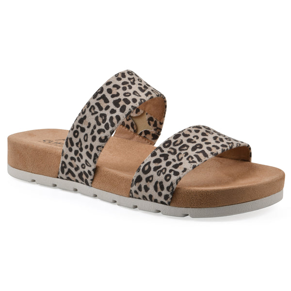 summit by white mountain Tahlie Sandal - Natural Leopard