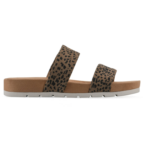 Summit By White Mountain Tahlie Sandal - Tan Cheetah Fabric