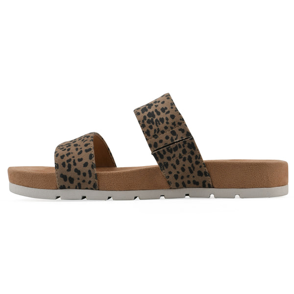 Summit By White Mountain Tahlie Sandal - Tan Cheetah Fabric