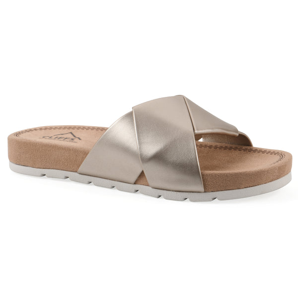 summit by white mountain Tincie Sandal - Pale Gold Metallic
