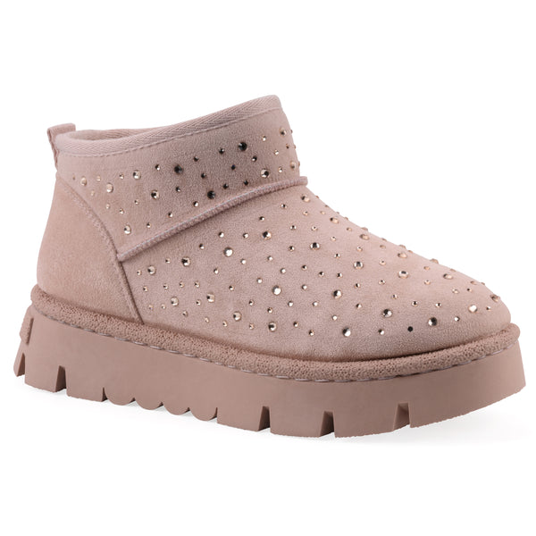 summit by white mountain Tomas Bootie - Blush Faux Suede