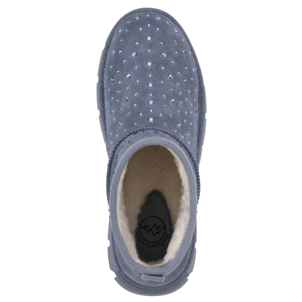 Summit By White Mountain Tomas Bootie - Light Blue Faux Suede