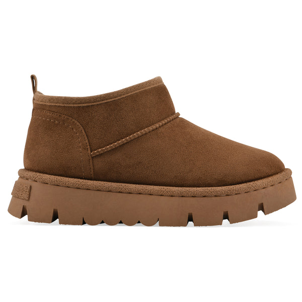 Summit By White Mountain Toree Bootie - Chestnut Faux Suede