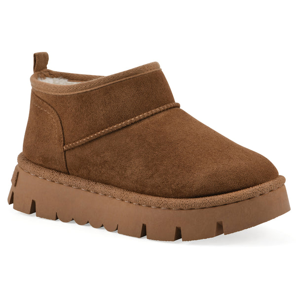 summit by white mountain Toree Bootie - Chestnut Faux Suede