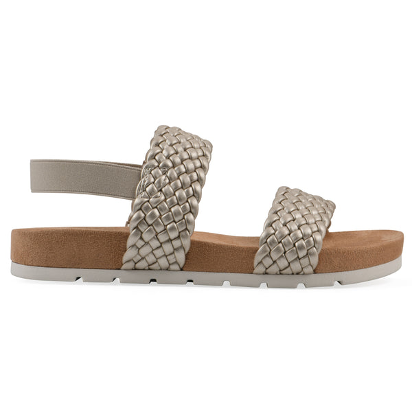 Summit By White Mountain Treat Sandal - Platino Metallic