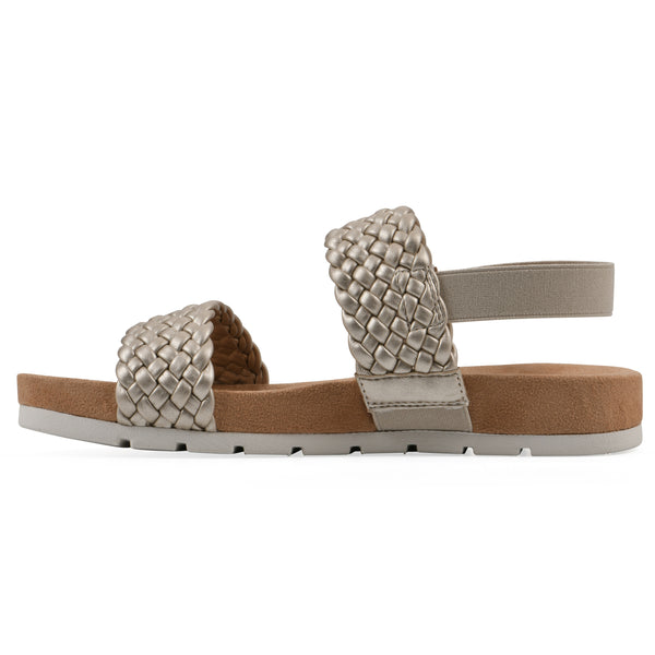 Summit By White Mountain Treat Sandal - Platino Metallic