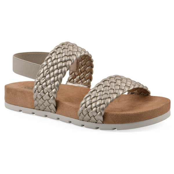 summit by white mountain Treat Sandal - Platino Metallic