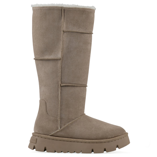 Summit By White Mountain Tru Boot - Dark Beige Faux Suede