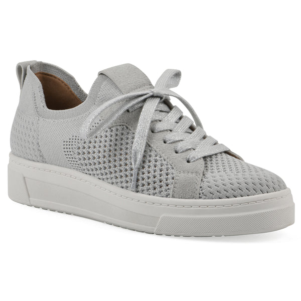 summit by white mountain Uncut Sneaker - Light Grey Fabric