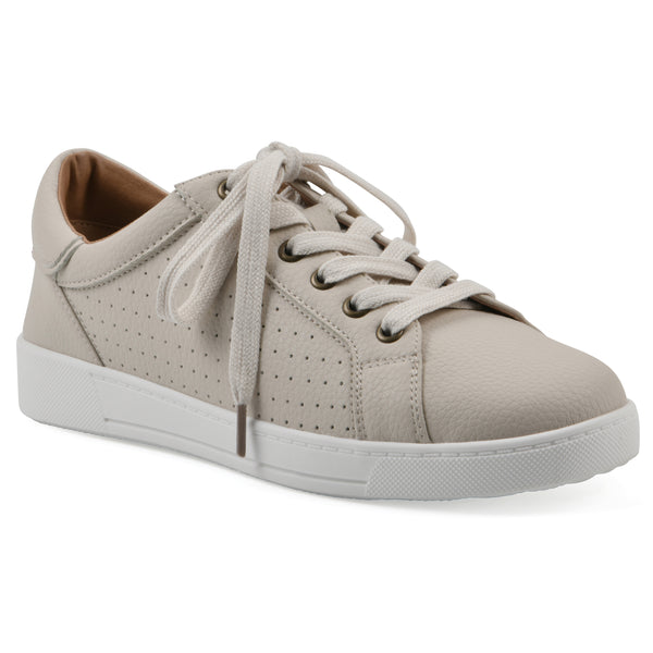 summit by white mountain Uniform Sneaker - Bone Faux Leather
