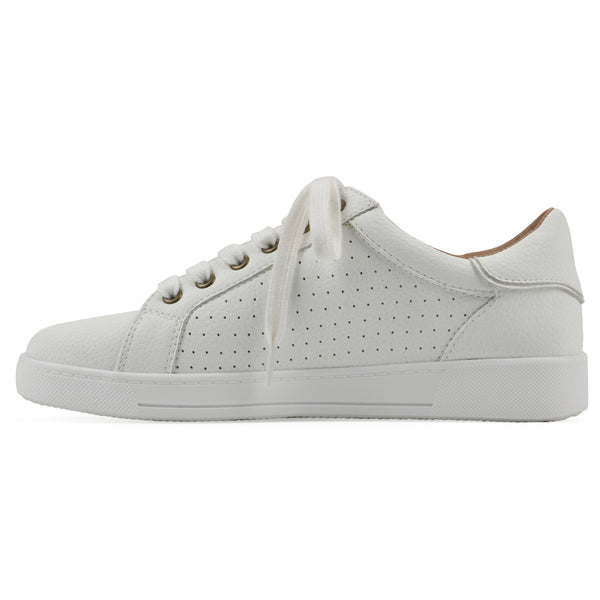 Summit By White Mountain Uniform Sneaker - White Faux Leather