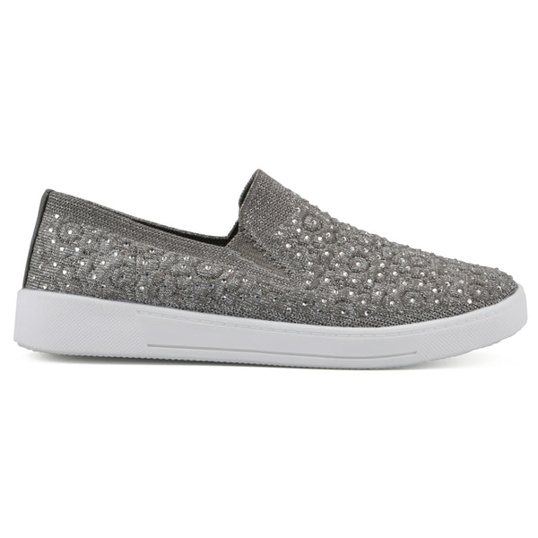 Summit By White Mountain Unit Sneaker - Silver Fabric