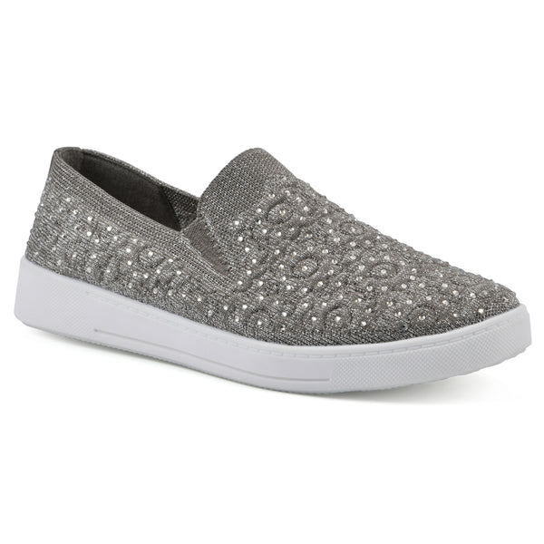 summit by white mountain Unit Sneaker - Silver Fabric