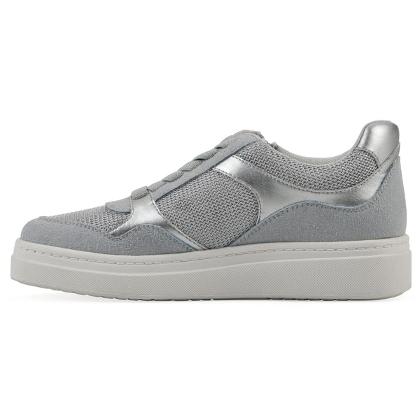 Summit By White Mountain Uplit Sneaker - Light Blue And Silver