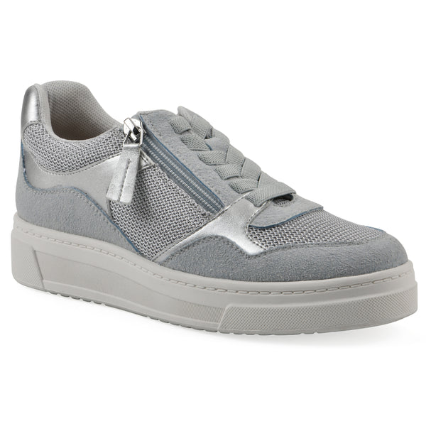 summit by white mountain Uplit Sneaker - Light Blue and Silver