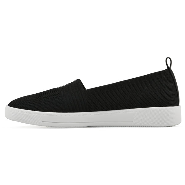 Summit By White Mountain Upright Sneaker - Black Knit Fabric