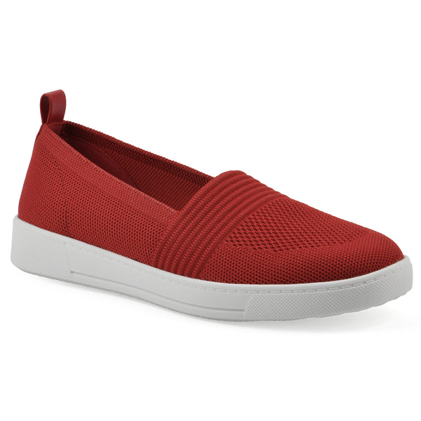 summit by white mountain Upright Sneaker - Cruella Red Fabric