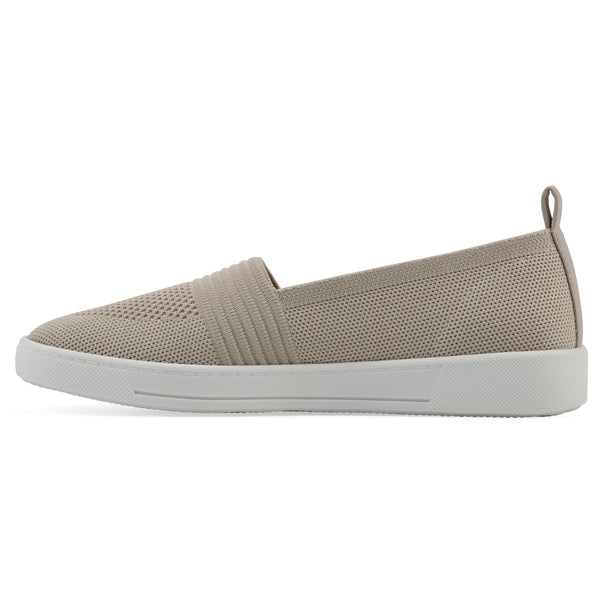 Summit By White Mountain Upright Sneaker - Taupe Knit Fabric