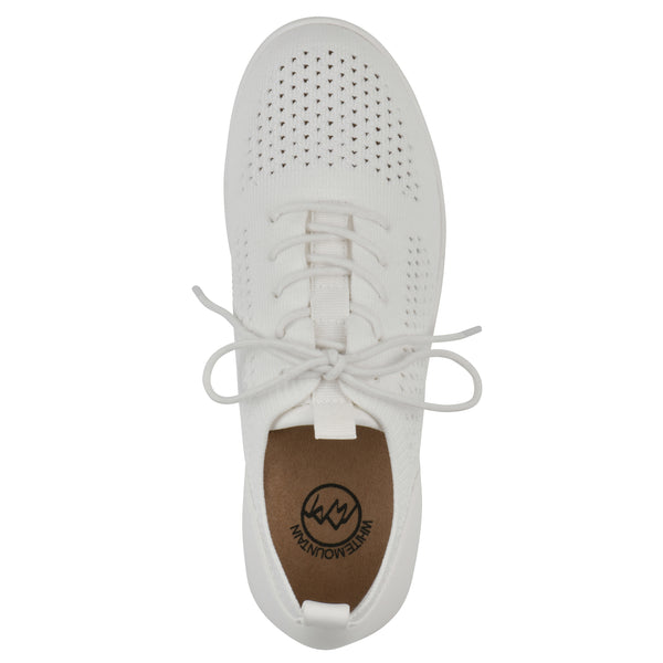 Summit By White Mountain Upscale Sneaker - White Fabric