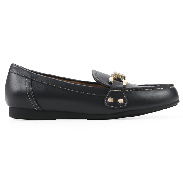 Summit By White Mountain Wayside Loafer - Navy Faux Leather