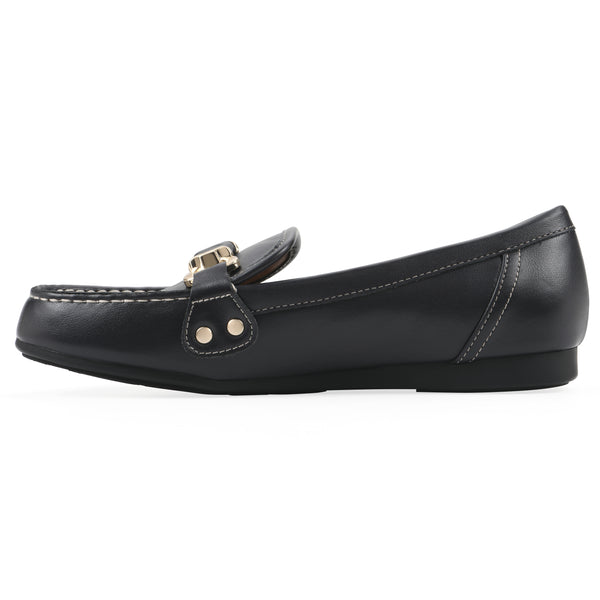 Summit By White Mountain Wayside Loafer - Navy Faux Leather