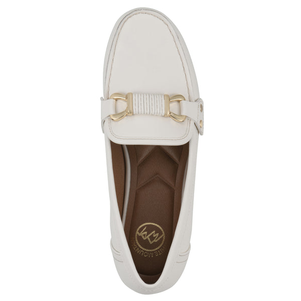 Summit By White Mountain Wayside Loafer - White Faux Leather