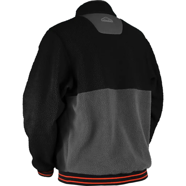 Sun Mountain Retro Letterman Jacket - Reversible Black-Steel-Inferno