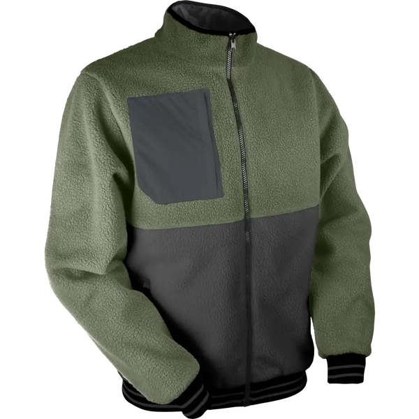 Sun Mountain Retro Letterman Jacket - Reversible Black-Steel-Inferno