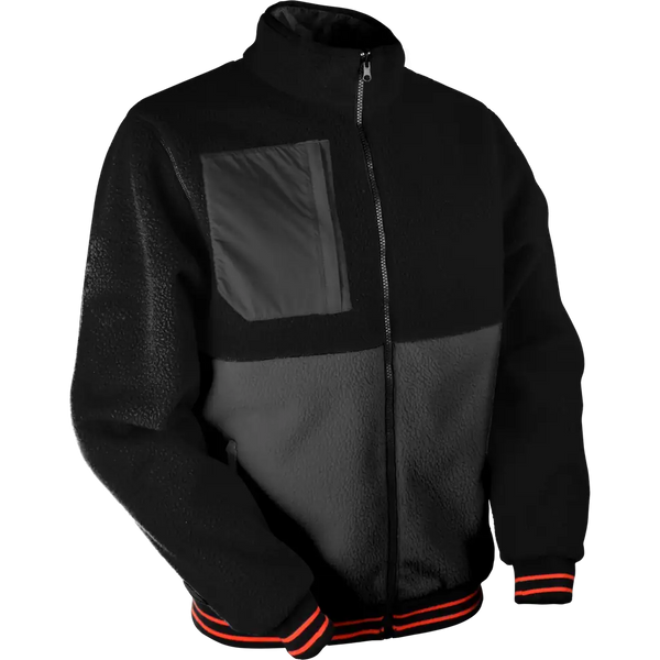 sun mountain Retro Letterman Jacket - Reversible Black-Steel-Inferno