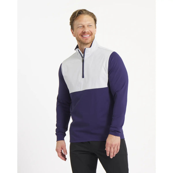 sun mountain Tech Plus Quarter-Zip Navy-Arctic Ice