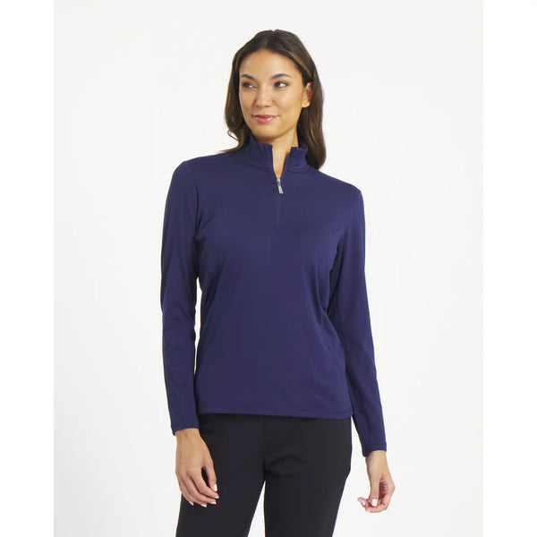 sun mountain Women's Second Layer Quarter-Zip Navy