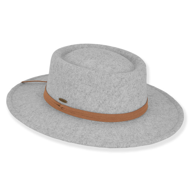 Sun N Sand ADORA | Dusty| Women's Poly Felt Gambler With Faux Suede Trim | AD1568