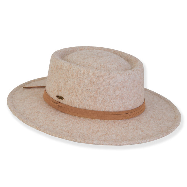 Sun N Sand ADORA | Dusty| Women's Poly Felt Gambler With Faux Suede Trim | AD1568