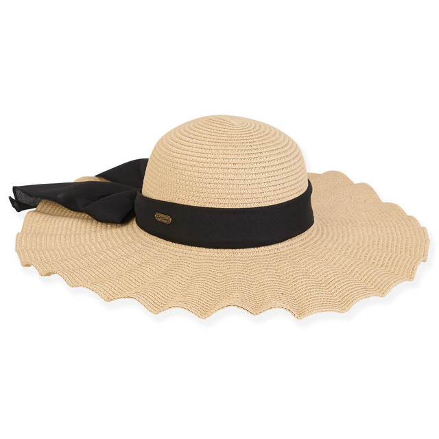 sun n sand Azul | Women's Paper Braid Floppy Hat | HH2921