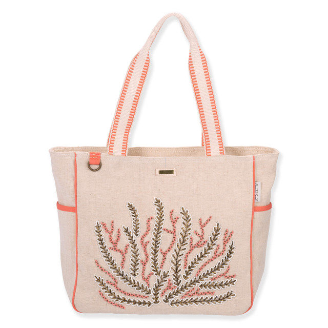Sun N Sand Beaded Coral - Shoulder Tote - Sun N Sand - SNS7080
