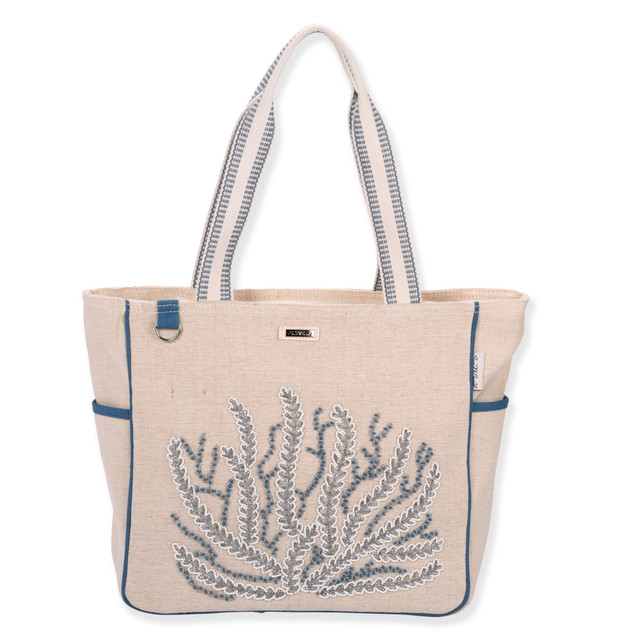 sun n sand Beaded Coral - Shoulder Tote - Sun N Sand - SNS7080