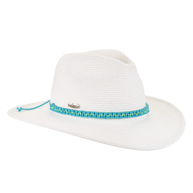 sun n sand Blue Banded | Women's Paper Braid Safari Hat | HCJ459