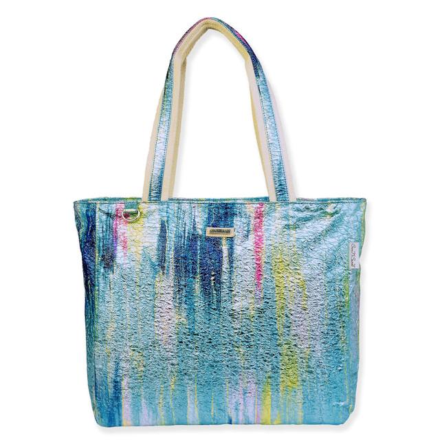 sun n sand Blue Shoulder Tote Ombre Crushed Foil | SNS6820 C