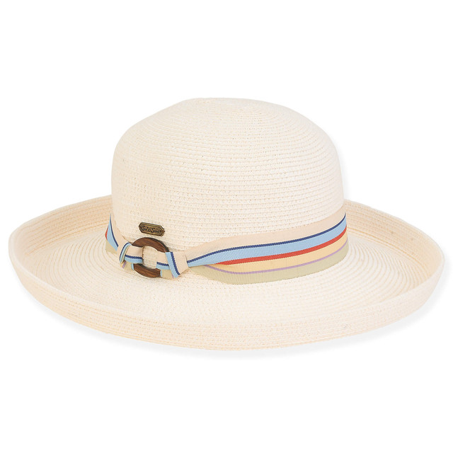sun n sand Bocagrande | Women's Paper Braid Upbrim Hat | HH2892