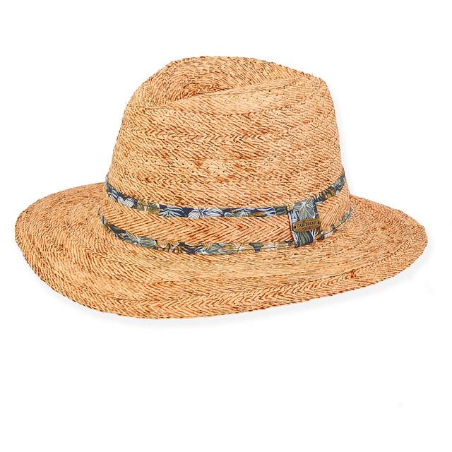 sun n sand Bridgeman | Men's Raffia Fedora Hat | HCJ390