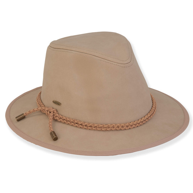 Sun N Sand Bronwyn | Women's Poly Fabric Safari Braided Faux Suede Trim | AD1634
