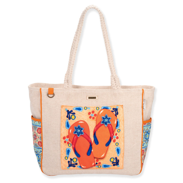 sun n sand Capri Tile Flip Flops - Shoulder Tote - Andrea Tachiera - AT7690