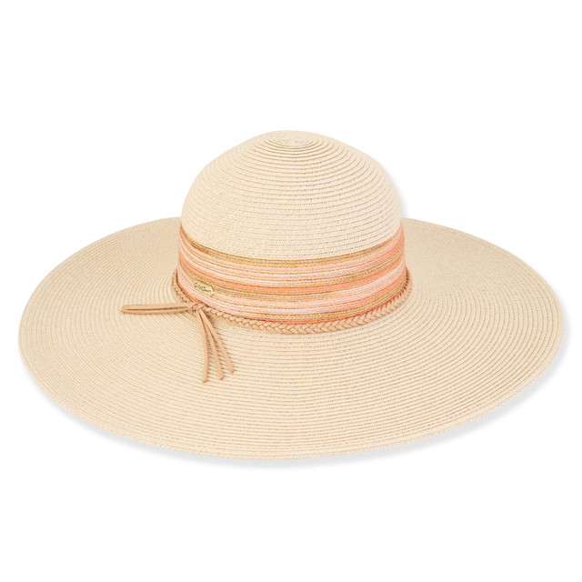 Sun N Sand Demi | Women's Paper Braid Wide Brim Hat | HH3136