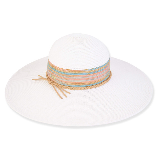 sun n sand Demi | Women's Paper Braid Wide Brim Hat | HH3136