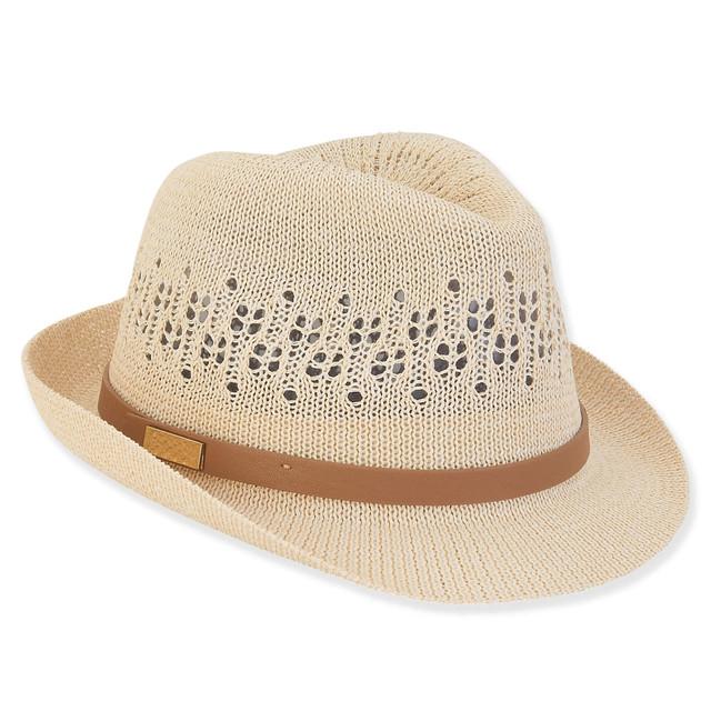 sun n sand Eden | Women's Poly Braid Fedora Hat | HH3051