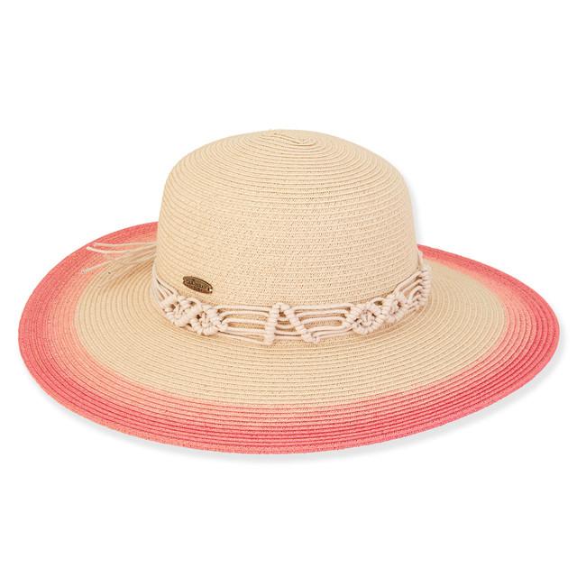 sun n sand Elena | Women's Poly Braid Floppy Hat | HCJ416