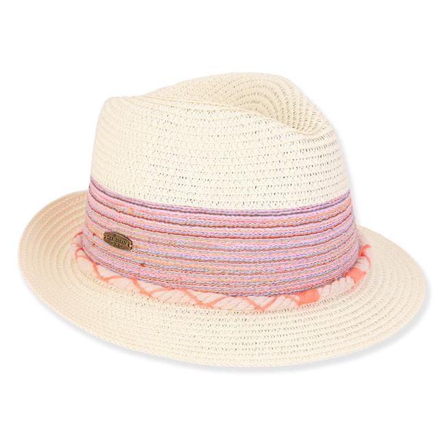 sun n sand Ella | Women's Paper Braid Fedora Hat | HCJ414