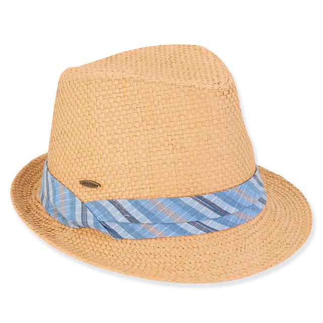 sun n sand Ezekiel | Young Boy Paper Straw Fedora Hat | HK503