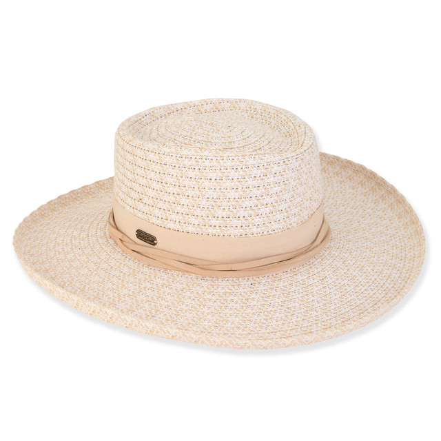 sun n sand Finley | Women's Paper Braid Gambler Hat | HH3159