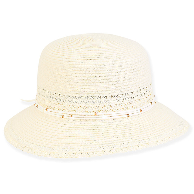 sun n sand Fiona | Young Girl Paper Braid Bucket Hat | HK449